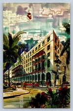 Vintage The Royal Orleans Hotel New Orleans Illustrated Postcard