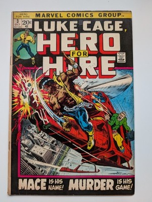 Luke Cage Hero For Hire 3 Glossy Mid Grade 1972 Key 1st Appearance Gideon Mace