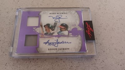 Leaf 2025 Mark McGwire Reggie Jackson Autograph #DM-7 Baseball Card