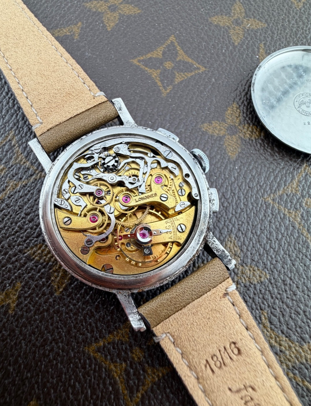 Longines Chronograph Caliber Rare 13 ZN Stainless Steel Case Swiss Made