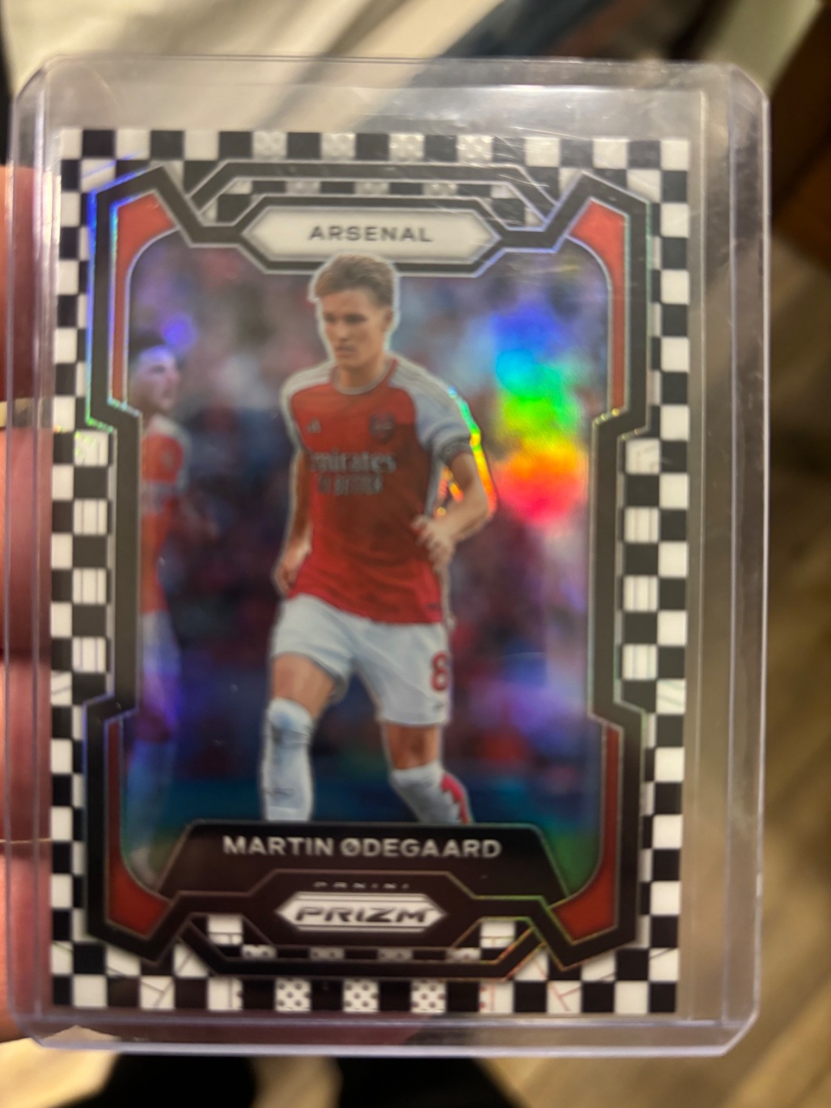 2023-24 Panini Prizm Premier League - Martin Odegaard #19 Black & White Checker 