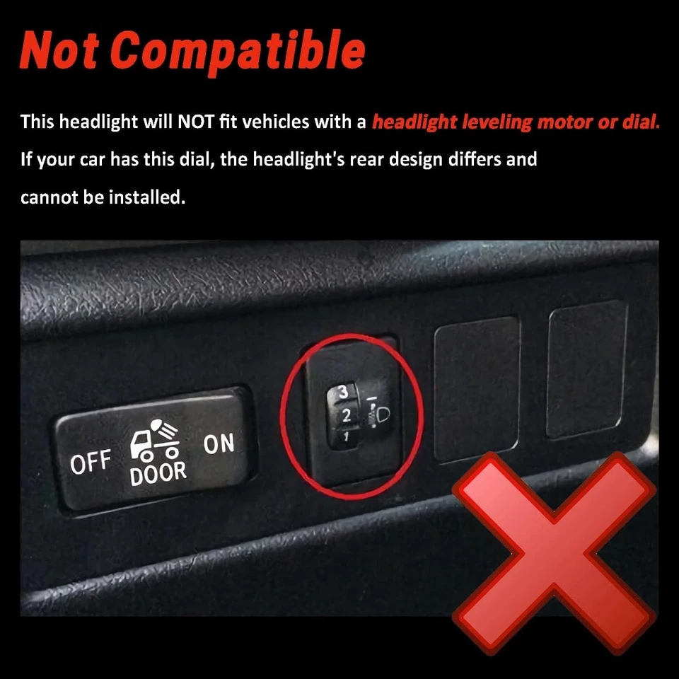 Pair Headlights Assembly Black For 2007-2013 Toyota Tundra 2008-2017 Sequoia Foto 2 de 4