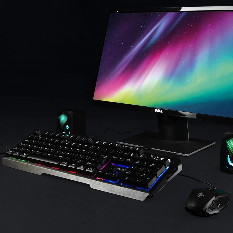 Keyboard and Mouse Gaming Wired Set RGB Backlight LED USB PS5 Xbox One PC Laptop - Image 3 of 4