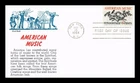 DR JIM STAMPS US COVER AMERICAN MUSIC FDC SCOTT 1252 KHOL KRAFT CACHET