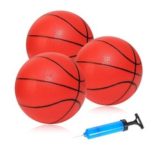 Red Mini Size 3 Inch Small Basketball Set with Needle Basketball Pump
