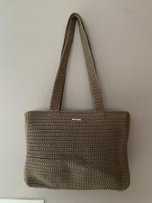 The Sak Crocheted Shoulder Bag/Purse Light Brown Medium Size EUC