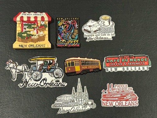 New Orleans Louisiana Magnet Lot Of 8 French Market NOLO 3D Travel Souvenir