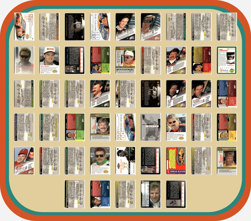 1992–97 NASCAR Lot – 160+ Cards – Petty, Labonte, Jarrett, Irvan, Rookies, Stars - Image 4 of 4