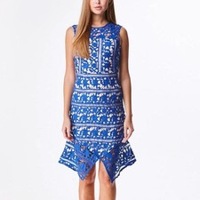 Cooper St Blue Crochet Lace Cocktail Dress Size 4
