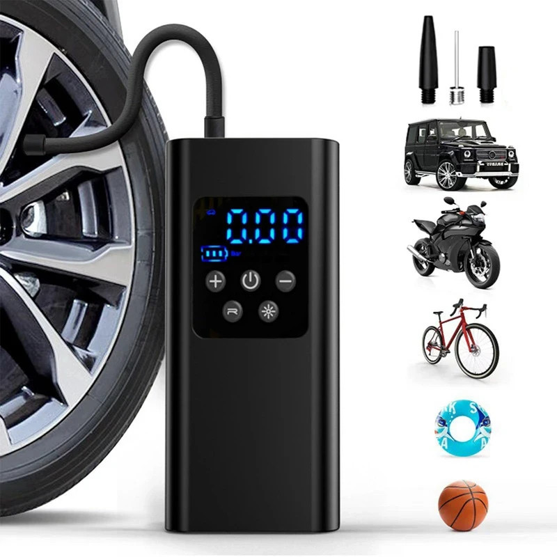 Car Bike Tire Inflator Pump Portable Battery Rechargeable Ai