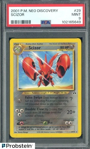 2001 Pokemon Neo Discovery #29 Scizor PSA 9 MINT