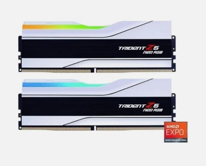 G.Skill Trident Z5 Neo RGB 64GB 2 x 32GB DDR5 6000MT/s CL30 White Desktop Memory - Image 2 of 3