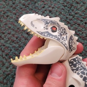 READ Jurassic World Indominus Rex White Custom Lego Dinosaur 75919 & OTHER PARTS