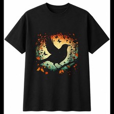 Blackbird in Nature Bird Mens T-Shirt Black 100% Cotton