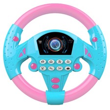 Kids Steering Wheel Toys Simulated Sound Driving Pretend Play Toy Car Controller