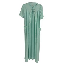 Vintage Katz Nightgown Peignoir Set Size Medium Pale Green Long Nylon Gown/Robe