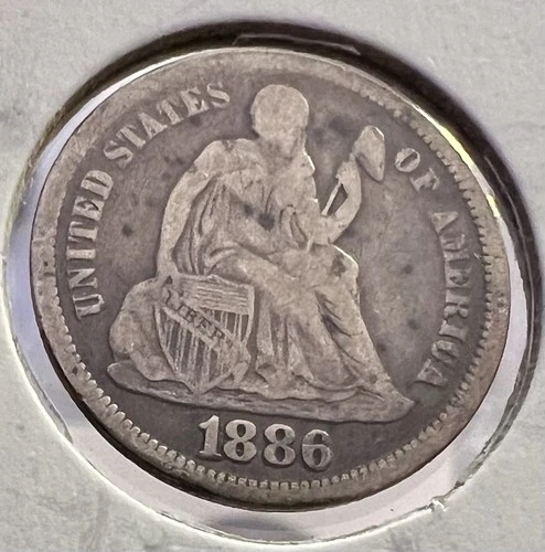 1886 Seated Liberty Dime 10C Fine