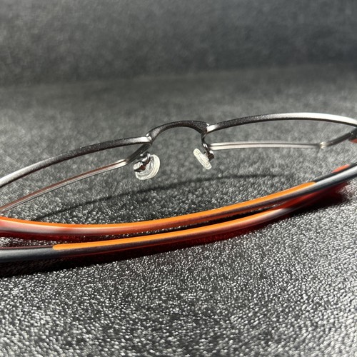 New Nike Eyeglasses 8167 075 Matte Gun Metal Grey Flake / Orange 54-17 140 - Picture 24 of 24