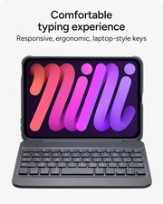 NEW ZAGG Slim Book mini iPad mini 8.3" Gen 6, A17 Pro Bluetooth Keyboard Case