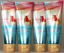 QTY 4 - Bath  Body Works ENDLESS WEEKEND Body Cream Lotion Moisturizer 8oz