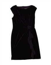 VINTAGE Womens Sheath Dress UK 16 Large Purple Polyester AW06