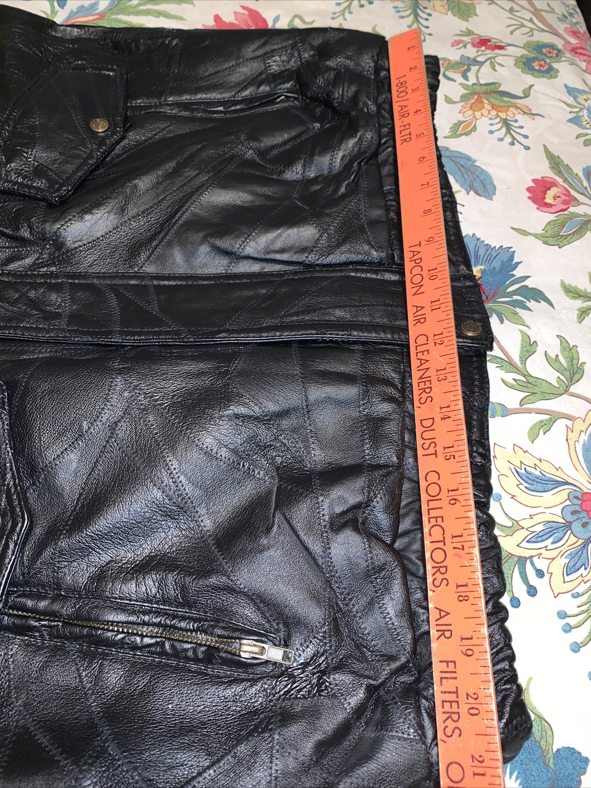 FLIGHT PATH Patchwork Leather Flight Bomber Jacke… - image 5