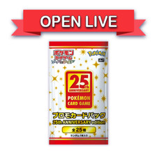Open Live Pokemon TCG 25th Anniversary Edition Promo Card Pack s8a-P Japanese