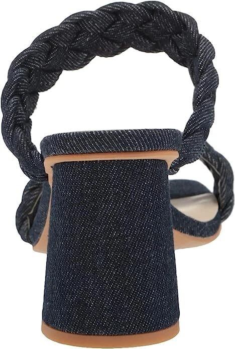 Sandalias Dolce Vita Paily Indigo Denim Correas Trenzadas Punta Abierta Tacón Bloque Foto 3 de 4