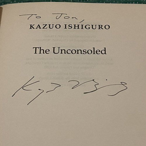 The Unconsoled (Kazuo Ishiguro) signiert, echte Erstausgabe - Bild 2 von 8