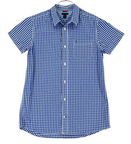Tommy Hilfiger Hemd Freizeit Formell Kariert Kinder Jungen Größe XL (20 Y. O
