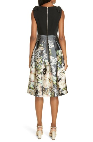 NewTed Baker London Molyka Gem Gardens Bow DressTed's Size 0 - Picture 3 of 10