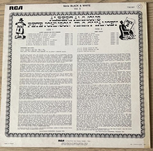ALBERT AMMONS PETE JOHNSON JIMMY YANCEY BOOGIE WOOGIE MAN LP RCA FRANCE 1972 EX - Imagen 3 de 5