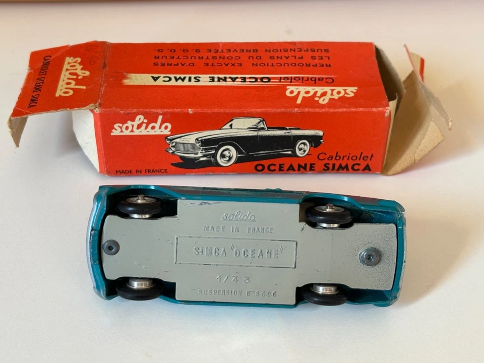 RARE SOLIDO SIMCA OCEAN CABRIOLET N. 110 + ORIGINAL BOX - Immagine 2 di 4