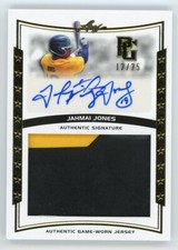 Jahmai Jones 2014 Leaf Perfect Game Showcase Jumbo Jersey Patch Auto Gold #12/25