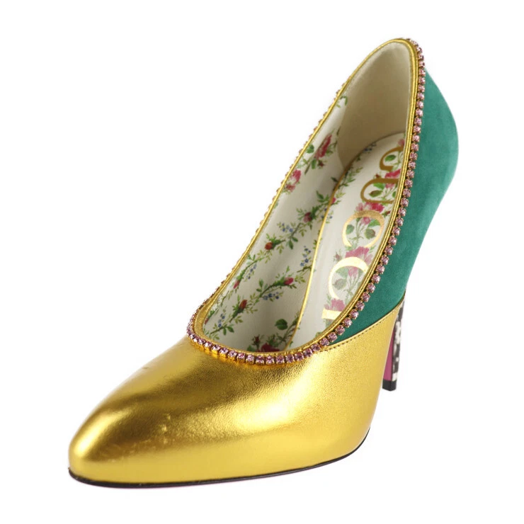 Green gucci shop pumps