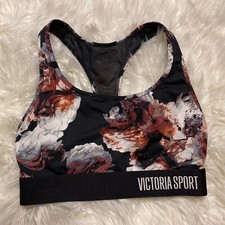 Victoria  s Secret XS Sports Bra Black The Player Racerback Wireless Pullover