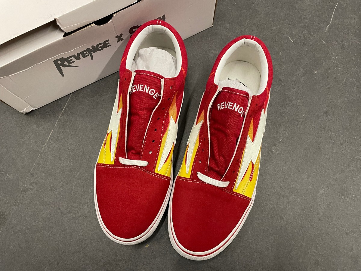 100% Authentic Revenge x Storm Vans Original Classic Flame Red