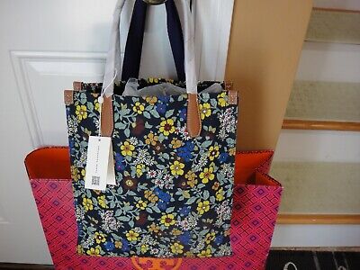 NEW Tory Burch Black Friday Printed Canvas / Leather NS Tote %  AUTHENTIC | eBay