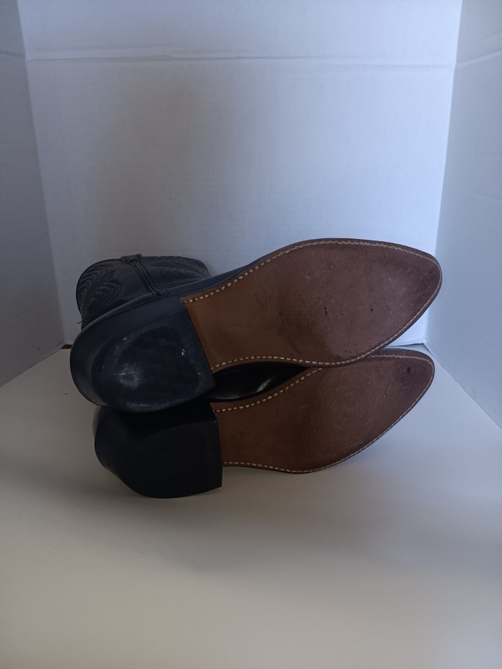 Laredo 2637 Men's Leather Western Cowboy Boots US 11 EE Mid Calf Pull