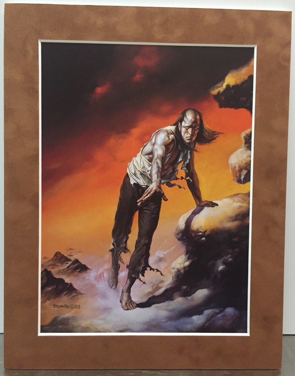 Boris Vallejo FRANKENSTEIN Pro Suede Matted Print Acid Free Horror Mary ...