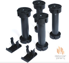 Kitchen Cabinet Plinth Feet 100 mm Legs + 2 Clips Carcass Unit Legs