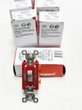 7x Legrand Pass & Seymour Single Pole Switch 20A 120 VAC PS20AC1