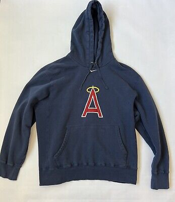 Y2K Nike Los Angeles Angels Hoodie Men Sz XL Blue Center Y2K Nike Los Angeles Angels Hoodie Men Sz XL Blue Center