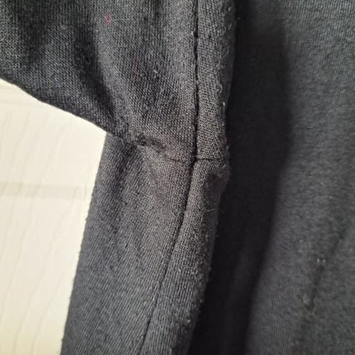 Loft Shirt Women Size S Black Floral Embroidered High Neck Button Back Long Slv - Picture 5 of 13