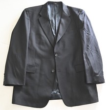 Hart Schaffner Marx 44R Navy Blue Gold Trumpeter Blazer Suit Jacket Sport Coat