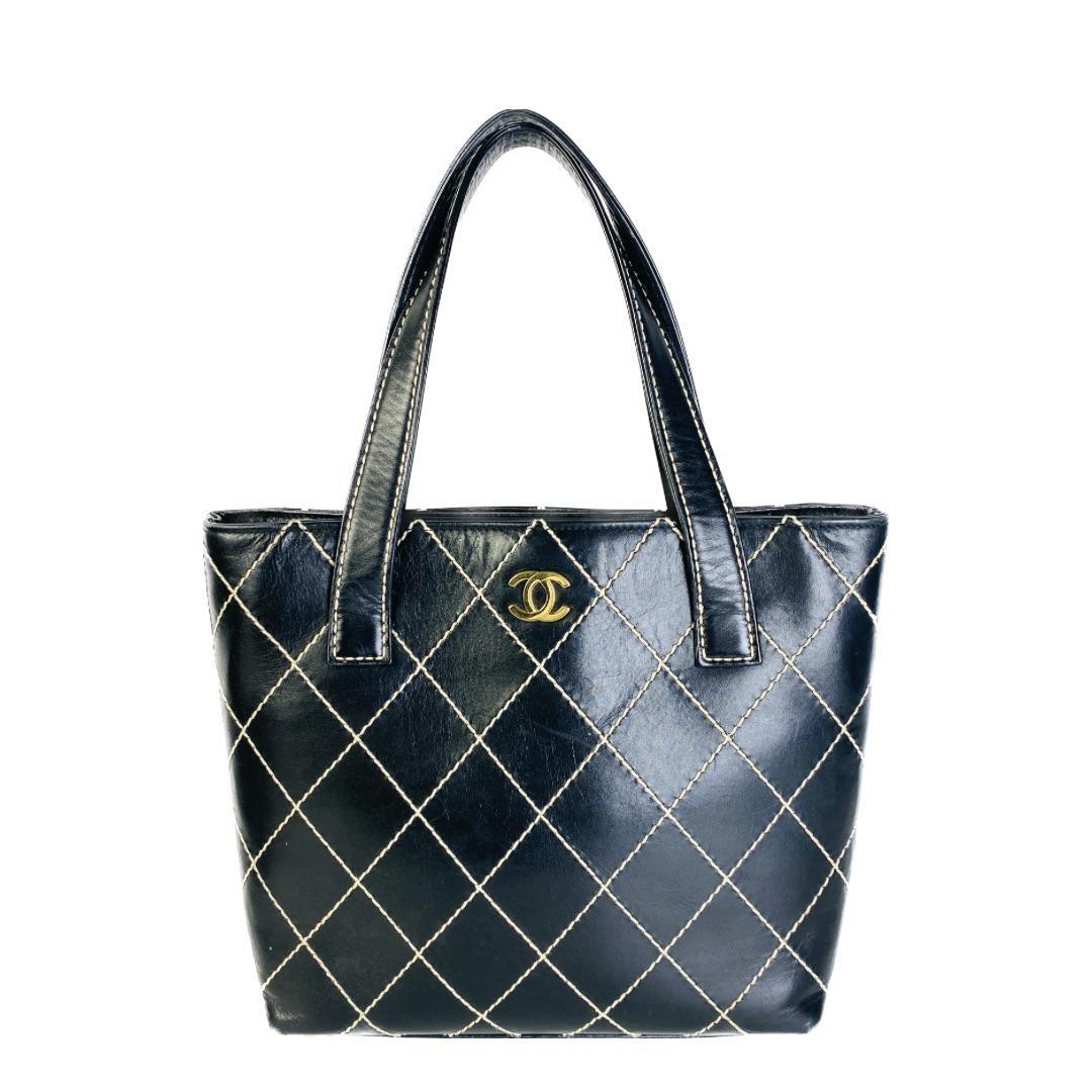 バッグ CHANEL CHANEL Calfskin Ultimate Stitch Flap Bag Black 740588