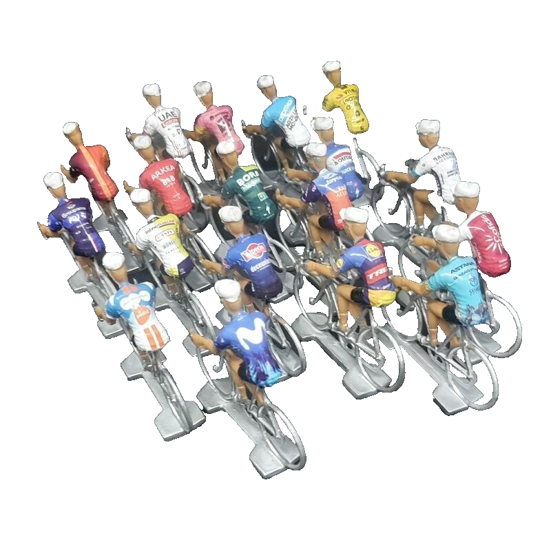 Set De 18 Miniaturas De Ciclistas Tour De France 2023 - Escala 1:32, Ideales Para Coleccionistas Y Decoración