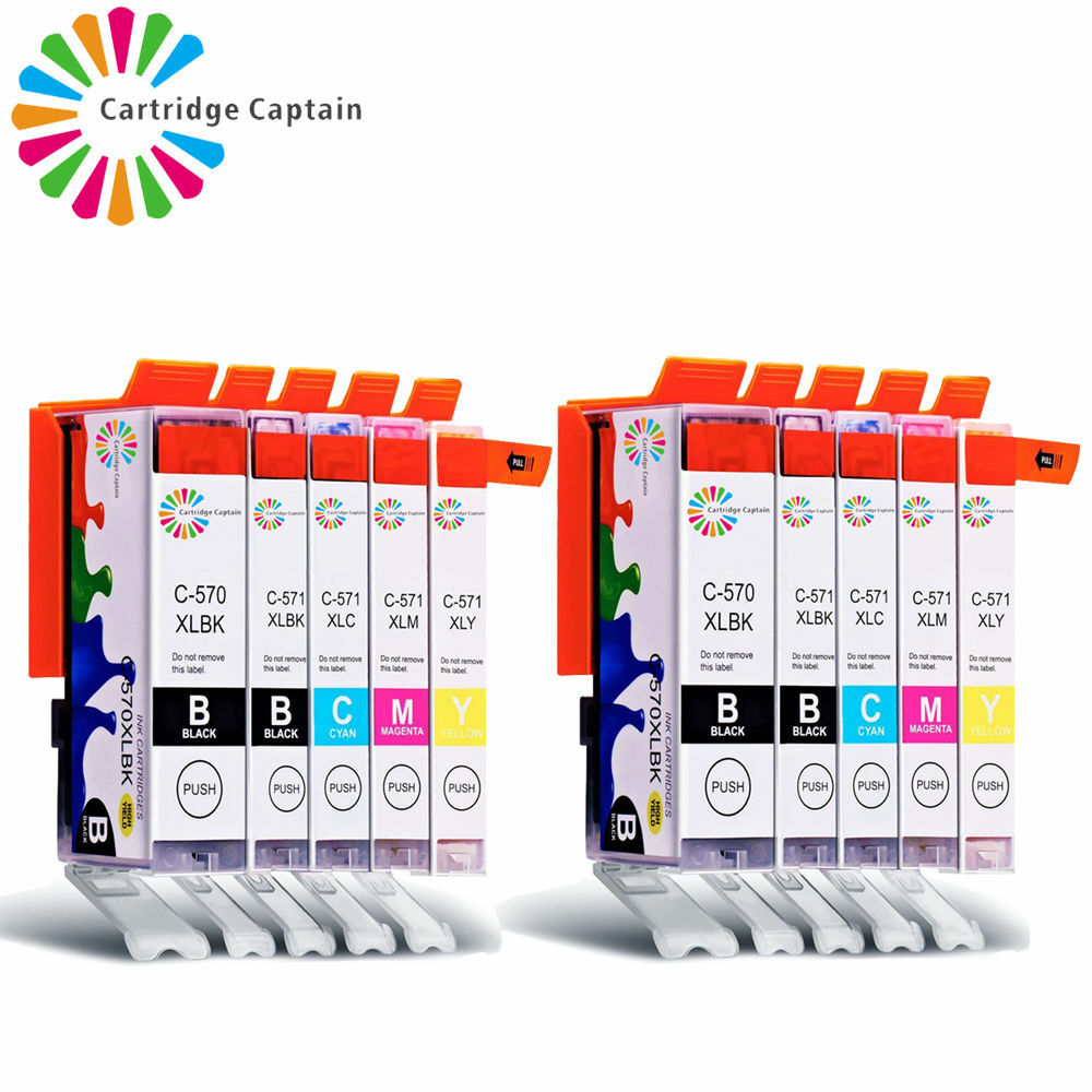 Cartouches D'encre Compatibles Canon PGI-570 CLI-571 - Pour Pixma MG5750, MG6850 Etc. - Neuf