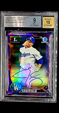 2016 Bowman Chrome Draft Auto Purple Refractor Jordan Sheffield /250 BGS 9 / 10