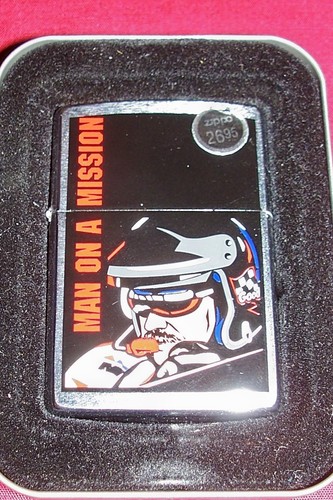 Zippo Dale Earnhardt Man on a Mission Cigarette Lighter Collector NASCAR Racing